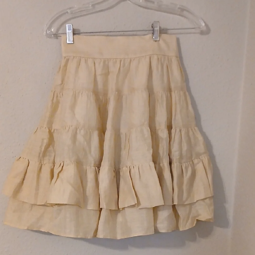 Sandro‎ Cream Tiered Skirt